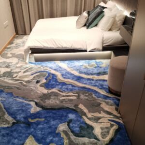 D Marquis Waterfall Blue Silk with wool Carpet